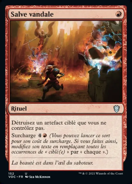 Salve vandale, carte Magic VOC 152 — extension Crimson Vow Commander