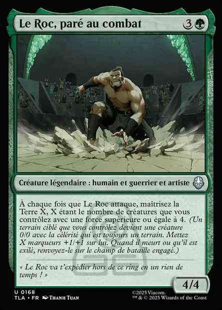 Le Roc, paré au combat, carte Magic TLA 168 — extension Avatar: The Last Airbender