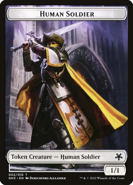Human Soldier, carte Magic TGN3 2 — extension Game Night: Free-for-All Tokens
