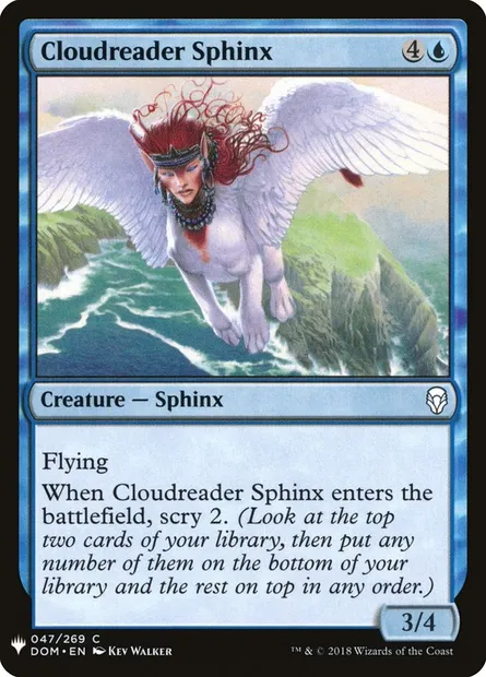 Cloudreader Sphinx, Magic card PLST DOM-47 — The List set