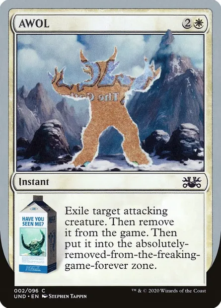 AWOL, carte Magic UND 2 — extension Unsanctioned