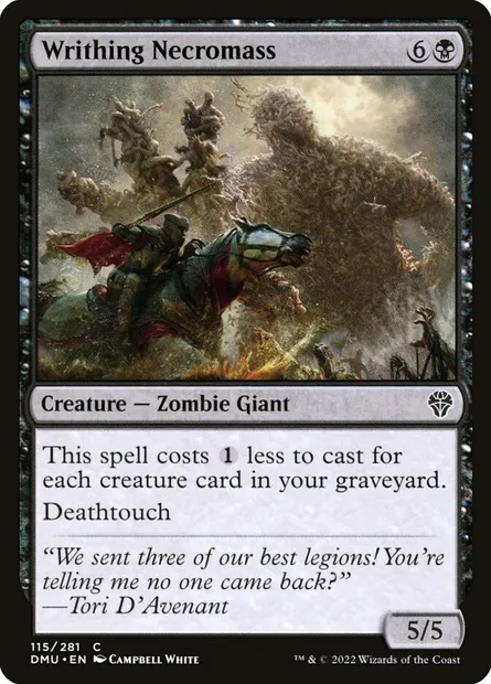 Writhing Necromass, Magic card DMU 115 — Dominaria United set