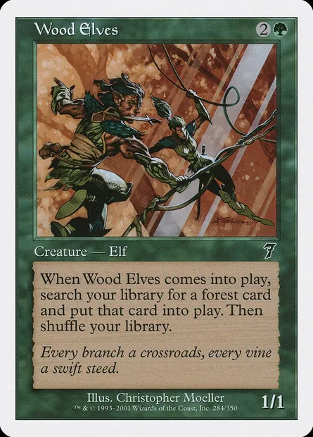 Elfe des bois, carte Magic 7ED 284 — extension Septième Edition