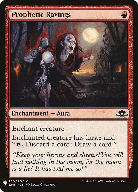 Prophetic Ravings, Magic card PLST EMN-139 — The List set