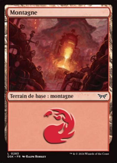 Montagne, carte Magic DSK 283 — extension Duskmourn: House of Horror