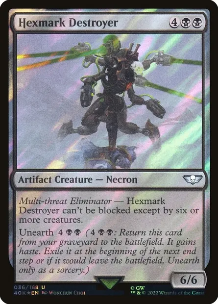 Destroyer Hexmark, carte Magic 40K 36★ — extension Warhammer 40,000 Commander