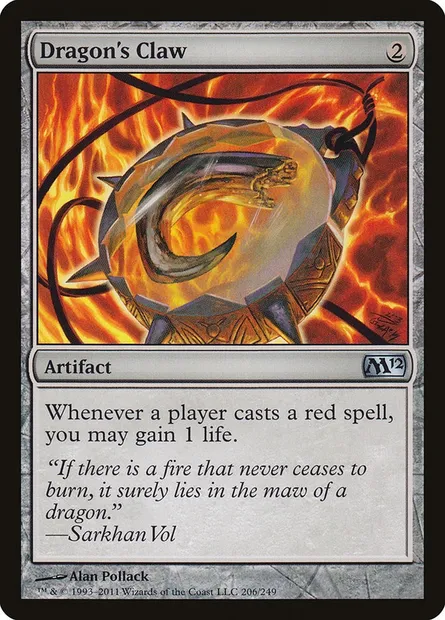 Dragon's Claw, Magic card M12 206 — Magic 2012 set