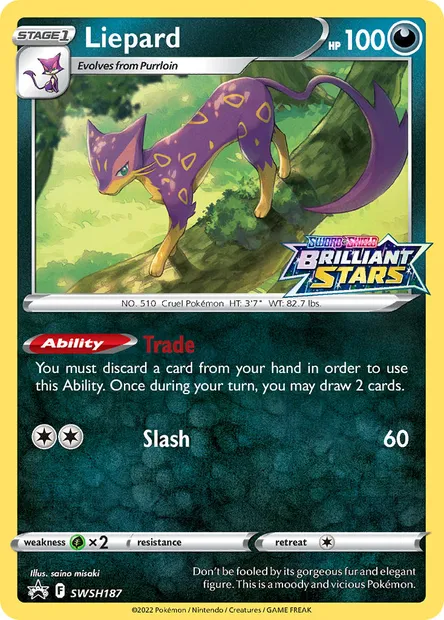 Liepard, Pokémon card SWSH 187 — SWSH Black Star Promos set