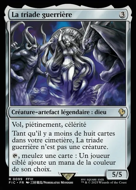 La triade guerrière, carte Magic FIC 99 — extension Final Fantasy Commander