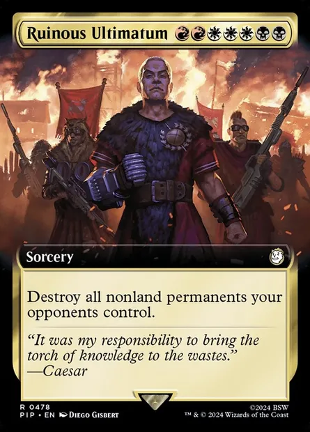 Ruinous Ultimatum, Magic card PIP 478 — Fallout set