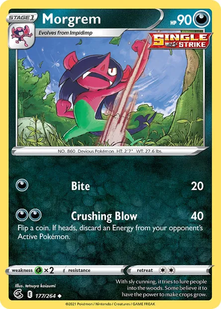 Morgrem, Pokémon card FST 177 — Fusion Strike set
