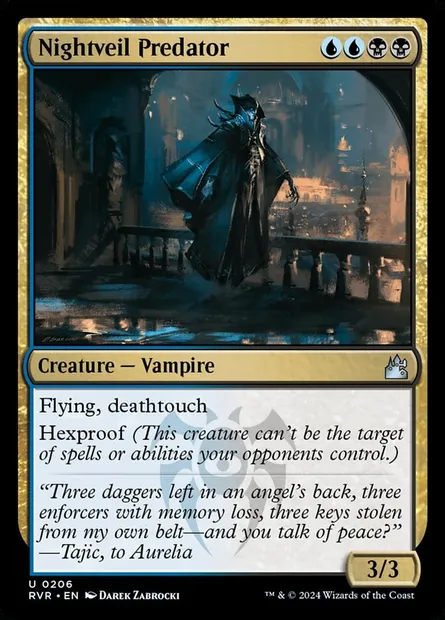 Nightveil Predator, Magic card RVR 206 — Ravnica Remastered set
