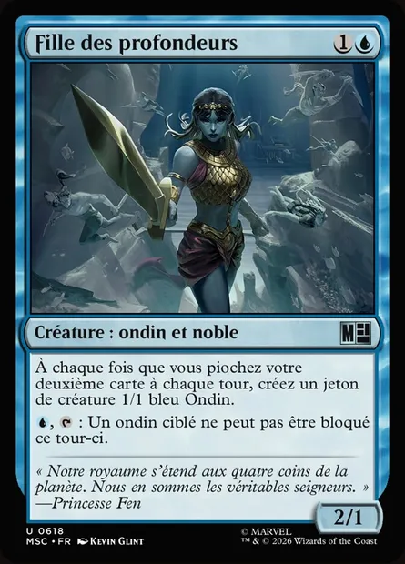 Fille des profondeurs, carte Magic MSC 618 — extension Marvel Super Heroes Commander