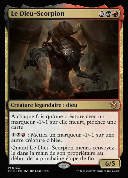 Le Dieu-Scorpion, carte Magic ECC 133 — extension Lorwyn Eclipsed Commander