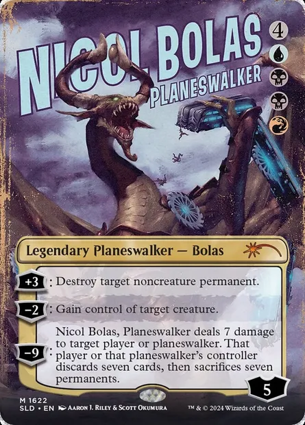 Nicol Bolas, planeswalker, carte Magic SLD 1622 — extension Secret Lair Drop