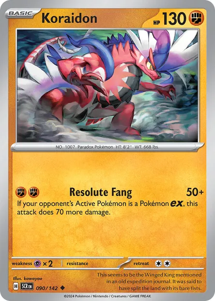 Koraidon, Pokémon card SCR 090 — Stellar Crown set