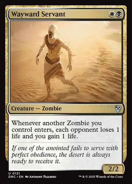 Wayward Servant, Magic card DRC 121 — Aetherdrift Commander set