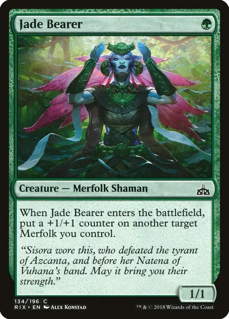 Jade Bearer, Magic card RIX 134 — Rivals of Ixalan set