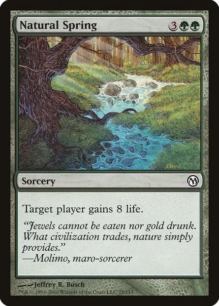 Natural Spring, Magic card DPA 75 — Duels of the Planeswalkers set