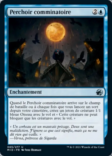 Perchoir comminatoire, carte Magic MID 65 — extension Innistrad : chasse de minuit