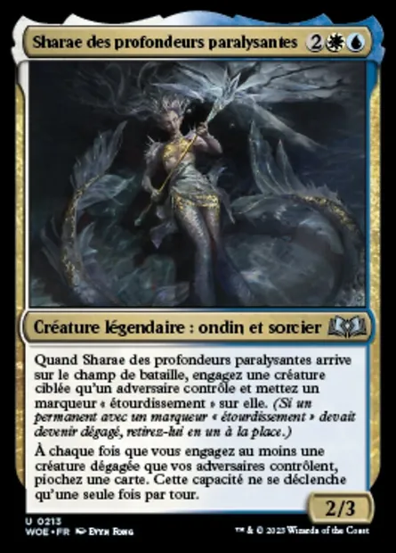 Sharae des profondeurs paralysantes, carte Magic WOE 213 — extension Wilds of Eldraine
