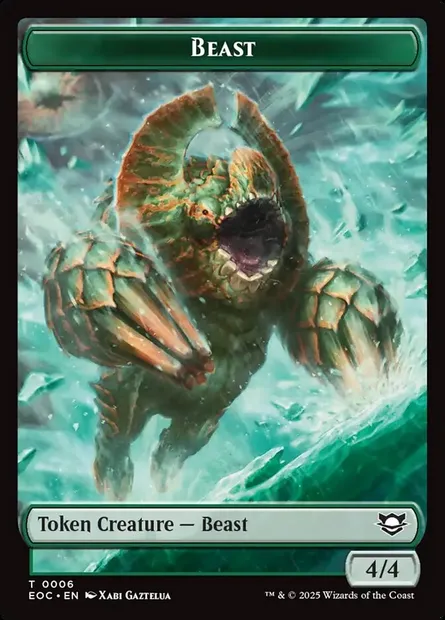 Beast, Magic card TEOC 6 — Edge of Eternities Commander Tokens set