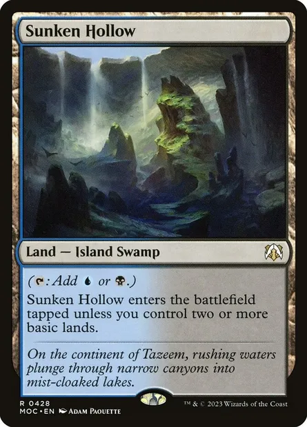 Sunken Hollow, Magic card MOC 428 — March of the Machine Commander set