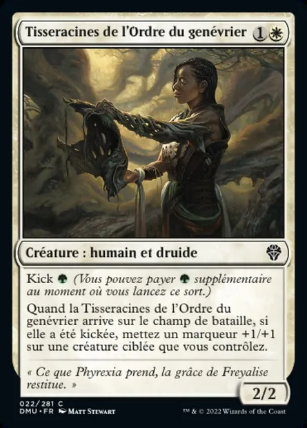 Tisseracines de l'Ordre du genévrier, carte Magic DMU 22 — extension Dominaria Uni