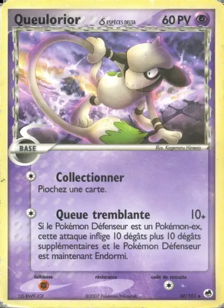 Queulorior δ, carte Pokémon DF 39 — extension EX Île des Dragons