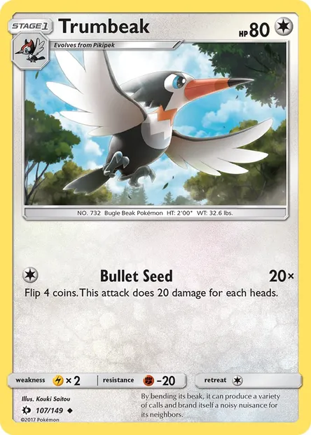 Trumbeak, Pokémon card SUM 107 — Sun & Moon set