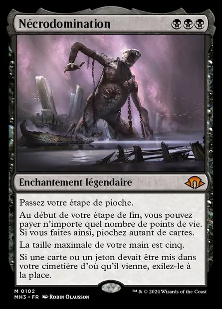 Nécrodomination, carte Magic MH3 102 — extension Modern Horizons 3