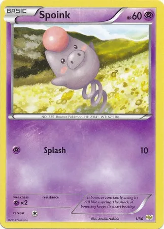 Spoink, carte Pokémon TK6N 001 — extension XY Trainer Kit: Noivern