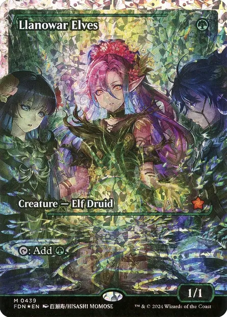 Llanowar Elves, Magic card FDN 439 — Foundations set
