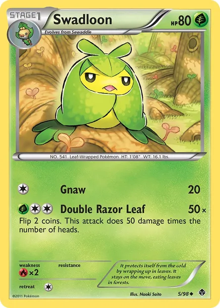 Swadloon, Pokémon card EPO 5 — Emerging Powers set