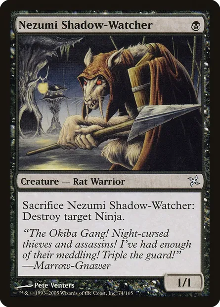 Nezumi Shadow-Watcher, Magic card BOK 74 — Betrayers of Kamigawa set