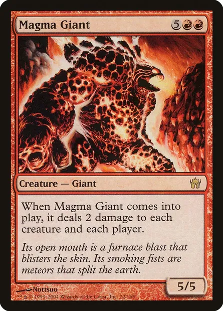 Magma Giant, Magic card 5DN 72 — Fifth Dawn set