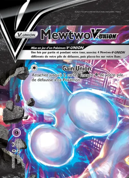 Mewtwo V-UNION, carte Pokémon SWSH 159 — extension Promo SWSH