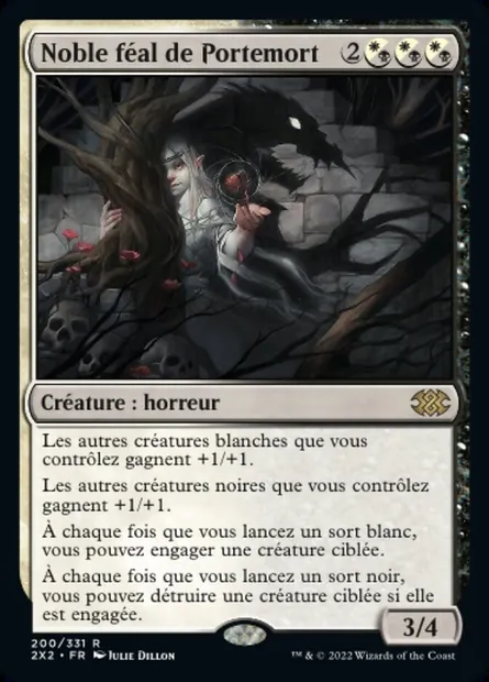 Noble féal de Portemort, carte Magic 2X2 200 — extension Double Masters 2022