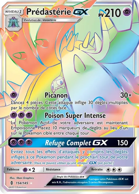 Prédastérie GX, carte Pokémon GRI 154 — extension Gardiens Ascendants