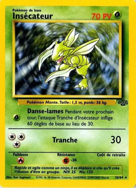 Insécateur, carte Pokémon JU 26 — extension Jungle