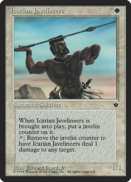 Icatian Javelineers, Magic card FEM 8b — Fallen Empires set