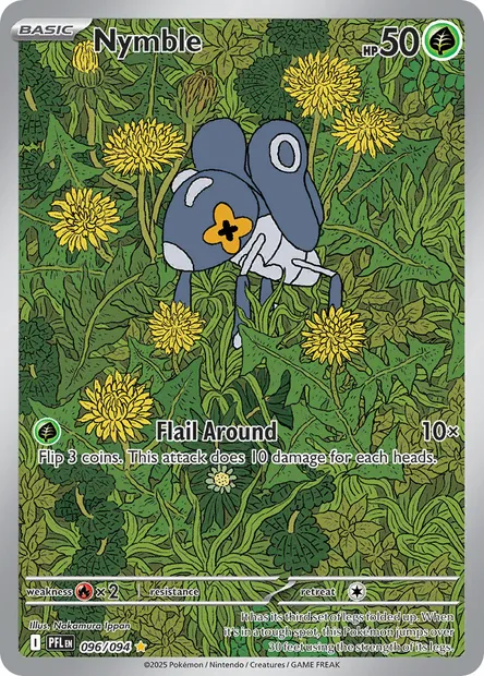 Nymble, Pokémon card PFL 096 — Phantasmal Flames set