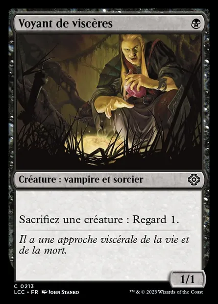 Voyant de viscères, carte Magic LCC 213 — extension The Lost Caverns of Ixalan Commander