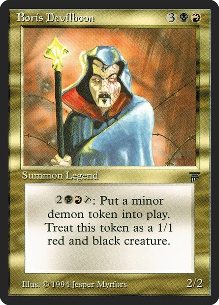 Boris Devilboon, carte Magic LEG 223 — extension Legends