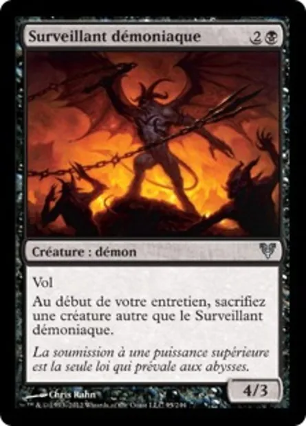 Surveillant démoniaque, carte Magic AVR 95 — extension Avacyn ressuscitée
