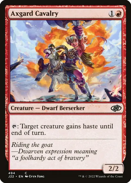 Axgard Cavalry, Magic card J22 494 — Jumpstart 2022 set
