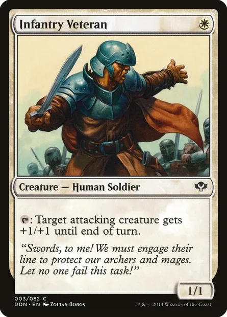 Infantry Veteran, Magic card DDN 3 — Duel Decks: Speed vs. Cunning set