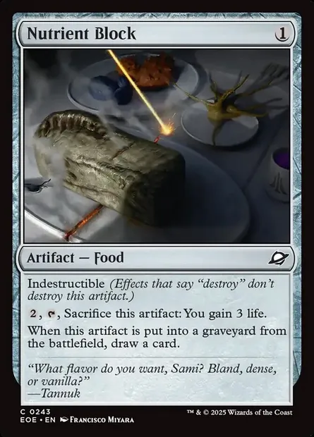 Nutrient Block, Magic card EOE 243 — Edge of Eternities set