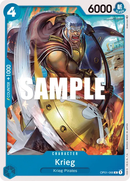 Krieg, carte One Piece OP01-066 — extension ROMANCE DAWN