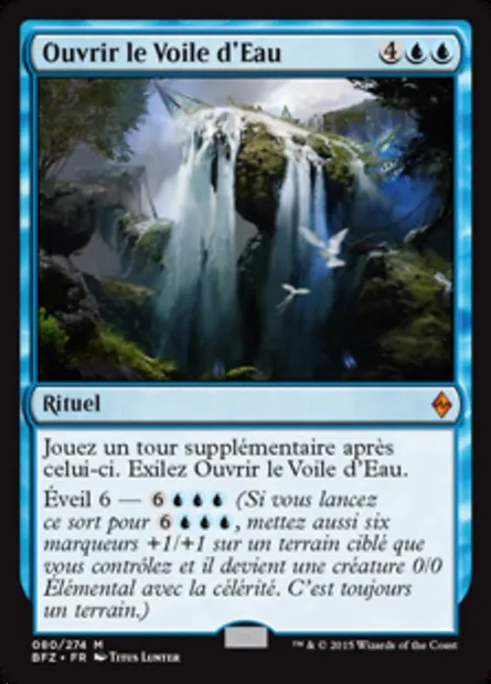Ouvrir le Voile d'Eau, carte Magic BFZ 80 — extension La bataille de Zendikar